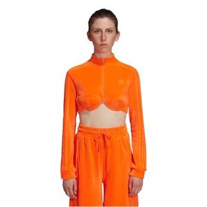 NWT Jeremy Scott x Adidas Track Crop Velour Jacket (K-1)